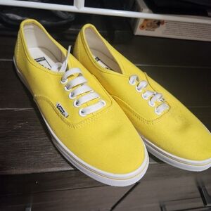 Vans Yellow Canvas Sneakers with White Accents